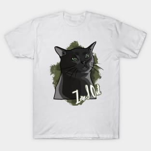 Zoned Out Black Cat T-Shirt